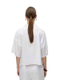 Camicia lino manica corta BIANCO