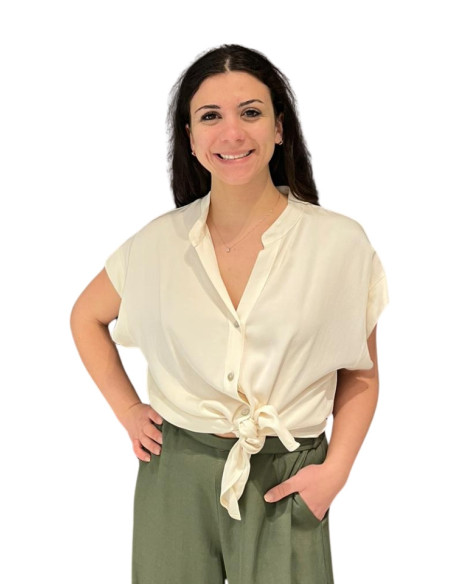 Camicia Fluida Color Latte Zahjr
