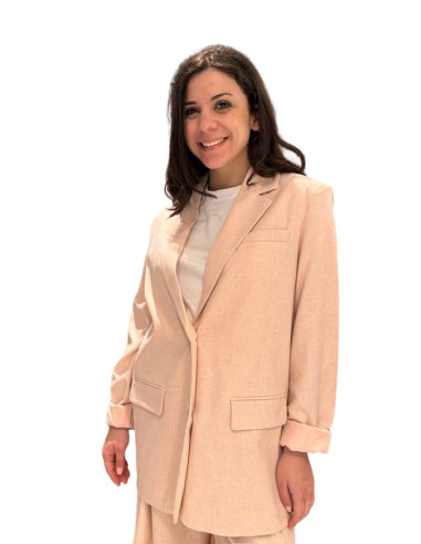 Blazer Oversized Rosa Antico Monopetto - Vero Moda