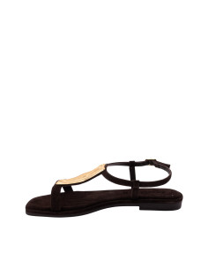 Sandalo Basso CaffeNero in Suede Testa di Moro con...