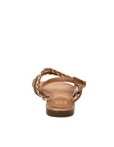Sandalo CaffèNero 2207 Cuoio | Sandalo Basso con Strass
