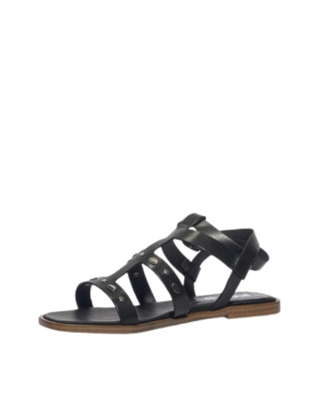 Sandalo Keys K12430 Nero | Sandalo Basso stile Gladiatore Donna