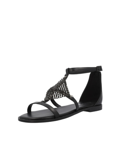 Sandalo Keys K12604 Nero | Sandalo Gioiello Basso Donna