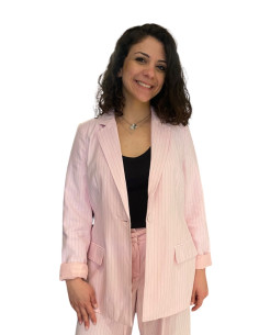 Blazer Gessato Rosa Regular Fit - Vero Moda