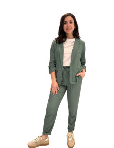 Pantalone Jogger Effetto Lino