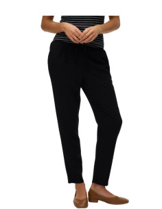 Pantalone Slim Fit Nero in Lino