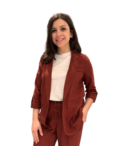 Giacca in Lino con Rever Ruggine - Vero Moda