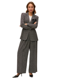 Pantalone wide leg tweed