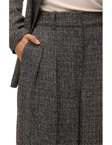 Pantalone wide leg tweed