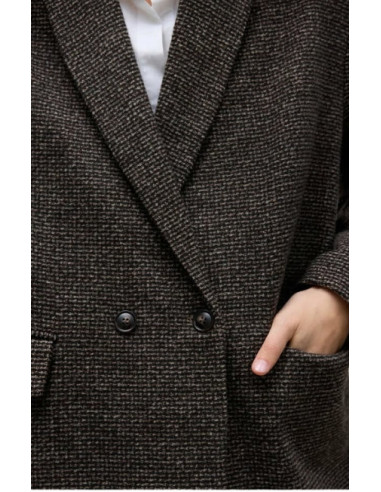 Cappa corta spigata oversized