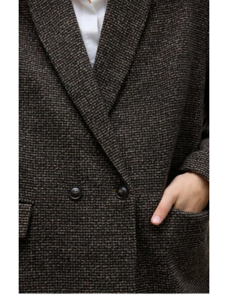Cappa corta spigata oversized