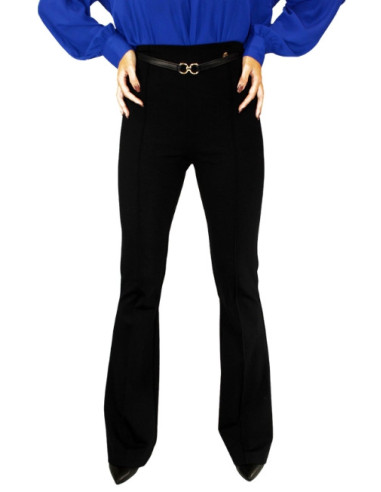 Pantalone zampa cinta morsetto,pantalone donna,glamour