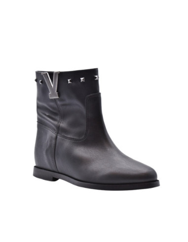 Stivaletto caviglia rialzo interno ,scarpa donna,stivaletto borchie,glamour