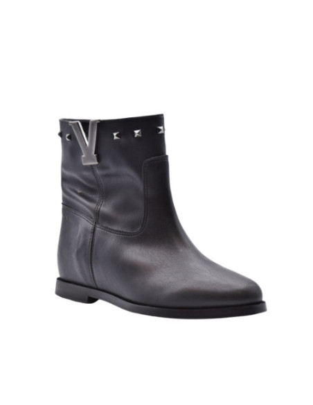 Stivaletto caviglia rialzo interno ,scarpa donna,stivaletto borchie,glamour
