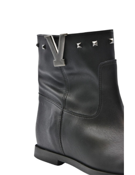 Stivaletto caviglia rialzo interno ,scarpa donna,stivaletto borchie,glamour