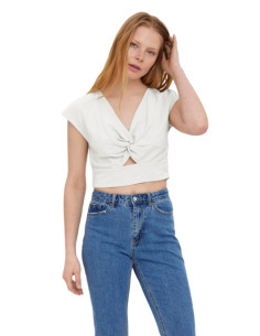 Crop top bianco ,top donna,glamour