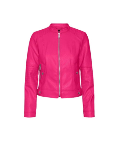 Giacca ecopelle corta con zip,giacca donna,glamour