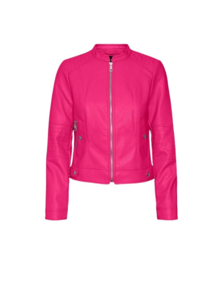 Giacca ecopelle corta con zip,giacca donna,glamour