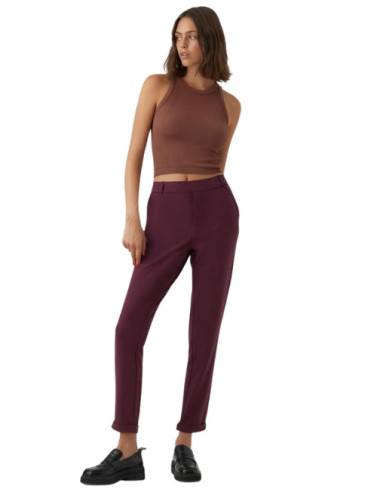Pantalone elastico gamba dritta BORDEAUX