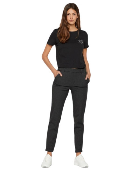 Pantalone gamba dritta elastico vita