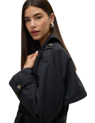 Trench basic lungo bottoni tartarugati