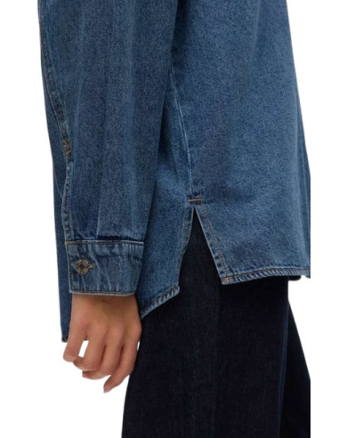 Camicia jeans bottoni a pressione