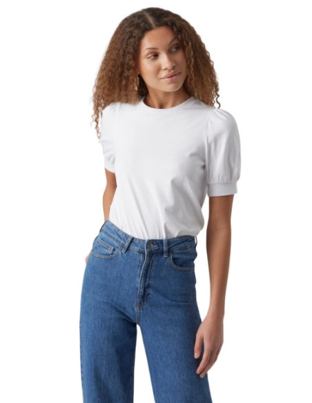 T-shirt manica palloncino cotone VERO MODA,t-shirt donna,glamour