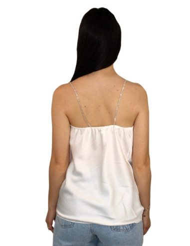 Top strass scollo cascata,top donna,glamour