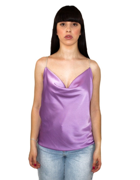 Top strass scollo cascata,top donna,glamour