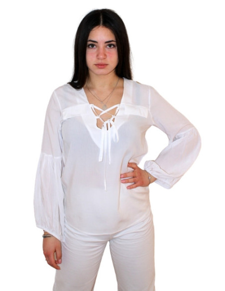 Camicia stringa frontale Think,camicia donna,glamour