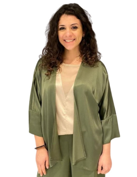 Kimono Satin Color Militare Zahjr