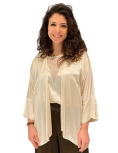 Kimono Satin Color Latte Zahjr