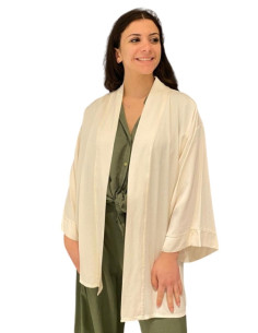 Kimono Leggero Effetto Satin Latte - Zahjr