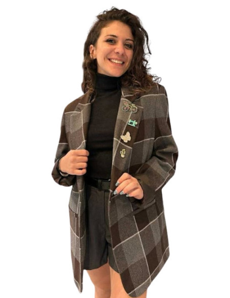 Blazer monopetto quadroni - bicicletta