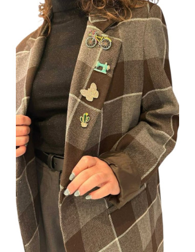Blazer monopetto quadroni - bicicletta
