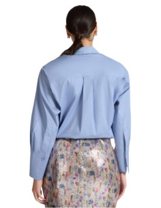 Camicia con Applicazioni Multicolor Celeste - Elena Mirò