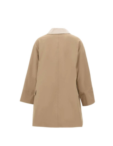 Trench Donna Sabbia Doppiopetto | Elegante in Gabardine