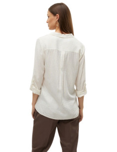 Camicia Rigata Oro Bianco-Oro - Vero Moda