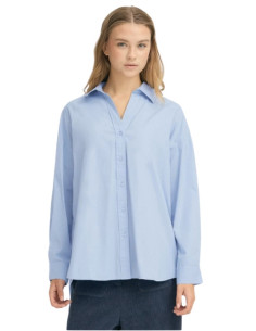 Camicia Oversize Celeste Donna ICHI | Popeline Cotone