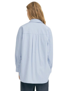 Camicia Oversize Donna Celeste ICHI in Popeline con...