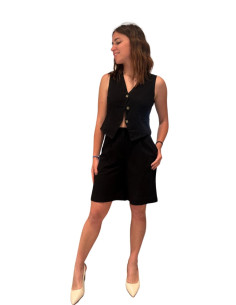 Bermuda Relaxed Fit in Misto Lino