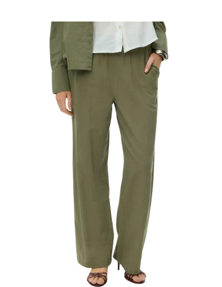 Pantapalazzo misto lino MILITARE