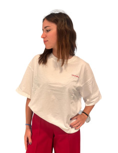 T-Shirt Oversize Donna con Stampa Ciliegie