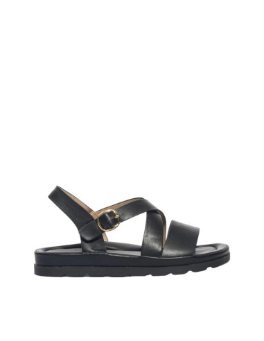Sandali Keys Flat Fascia Incrocio Nero K12290 | Acquista Online
