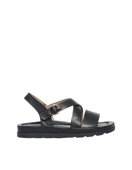 Sandali Keys Flat Fascia Incrocio Nero K12290 | Acquista Online