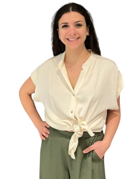 Camicia Fluida Color Latte Zahjr