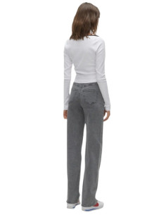 Jeans Wide Leg Grigio Denim