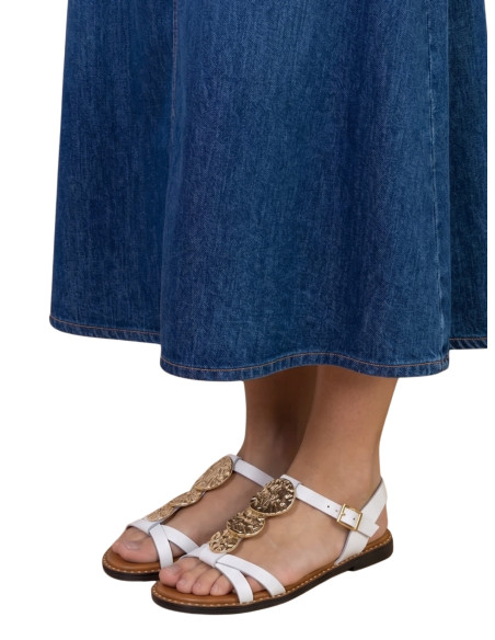 Sandalo Basso Stile Greco Bianco OH MY SANDALS! OMS5849