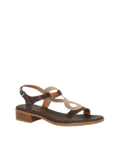 Sandalo tacco gomma fascia 8 ORO MORO