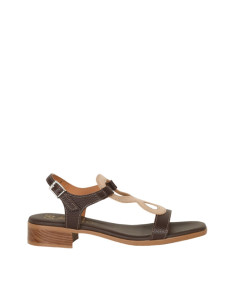 Sandalo tacco gomma fascia 8 ORO MORO